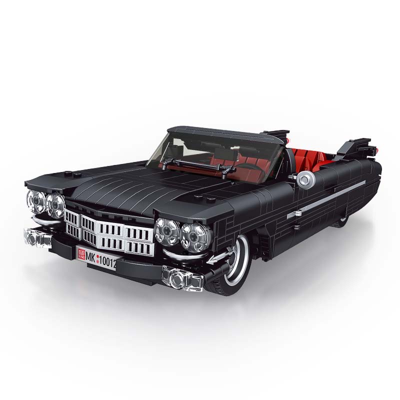 Schwarzer amerikanischer Oldtimer aus Klemmbausteinen