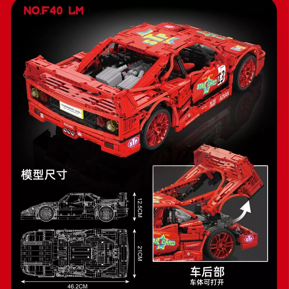 Roter Klemmbaustein Ferrari Heckklappe