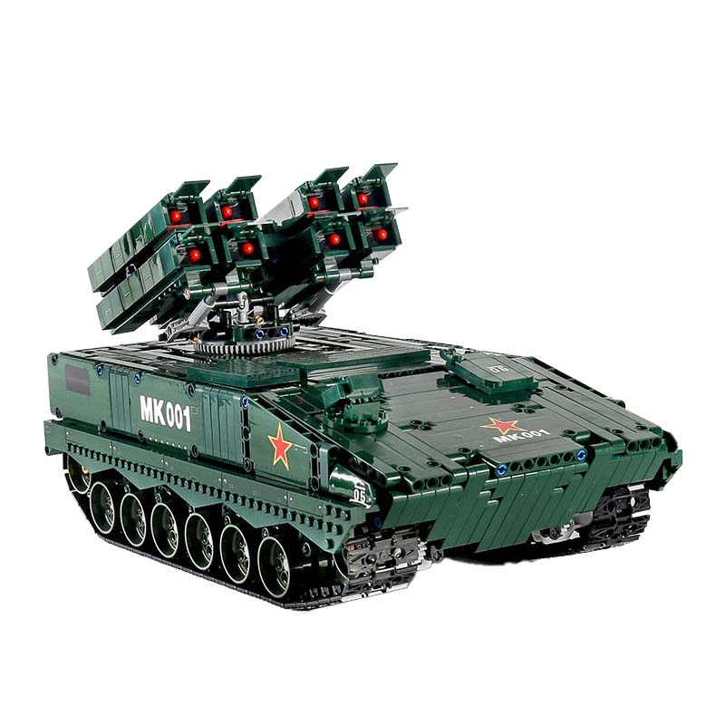 Grüner Panzerabwehrraketen Panzer aus Klemmbausteinen