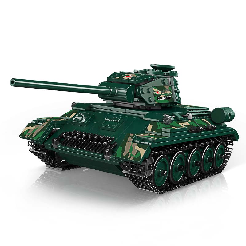 Grüner Panzer aus Klemmbausteinen