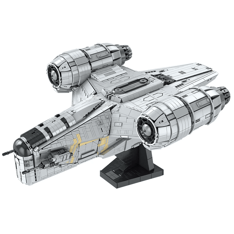 Klemmbaustein Weltraumschiff grau