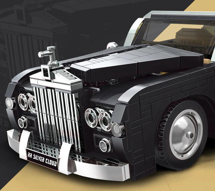 Schwarzer Klemmbaustein Luxus Oldtimer Kühlergrill