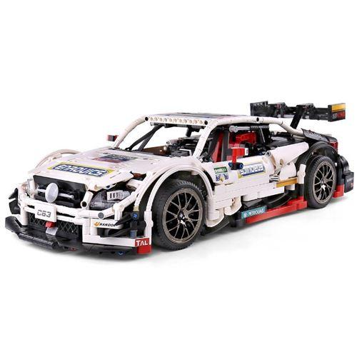 Weißer Klemmbaustein Sportwagen