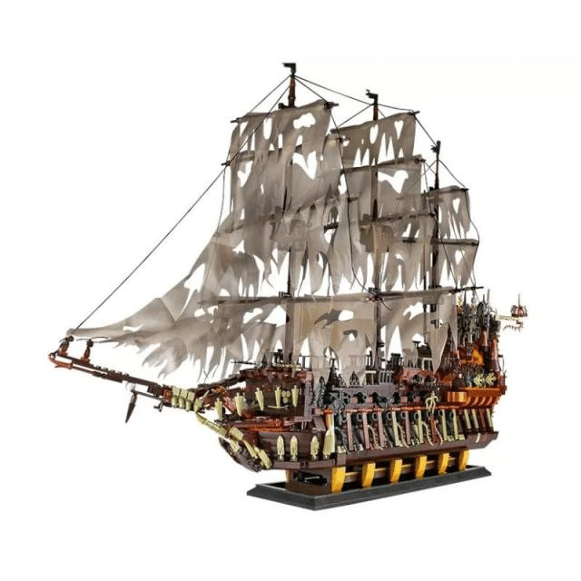 Klemmbaustein Piratenschiff mit Segeln