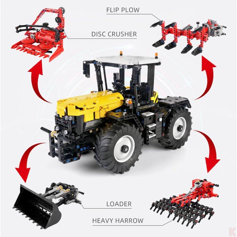 Gelber Traktor Anbauteile Funktionen