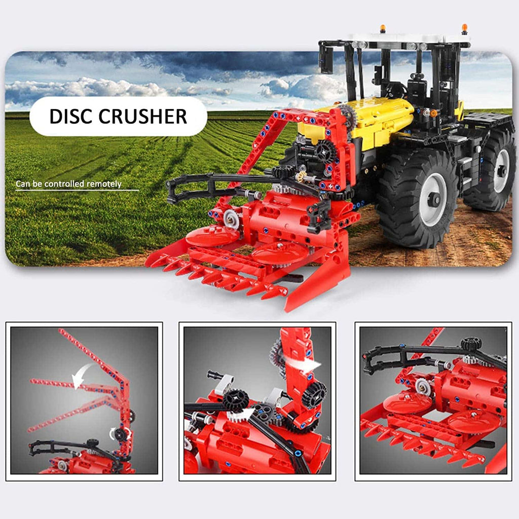 Gelber Traktor Mähwerkzeug