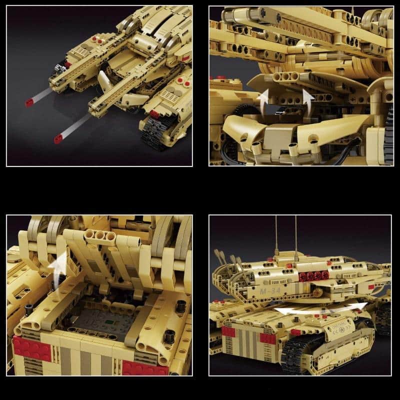 Klemmbaustein Panzer in beige Details